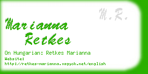 marianna retkes business card